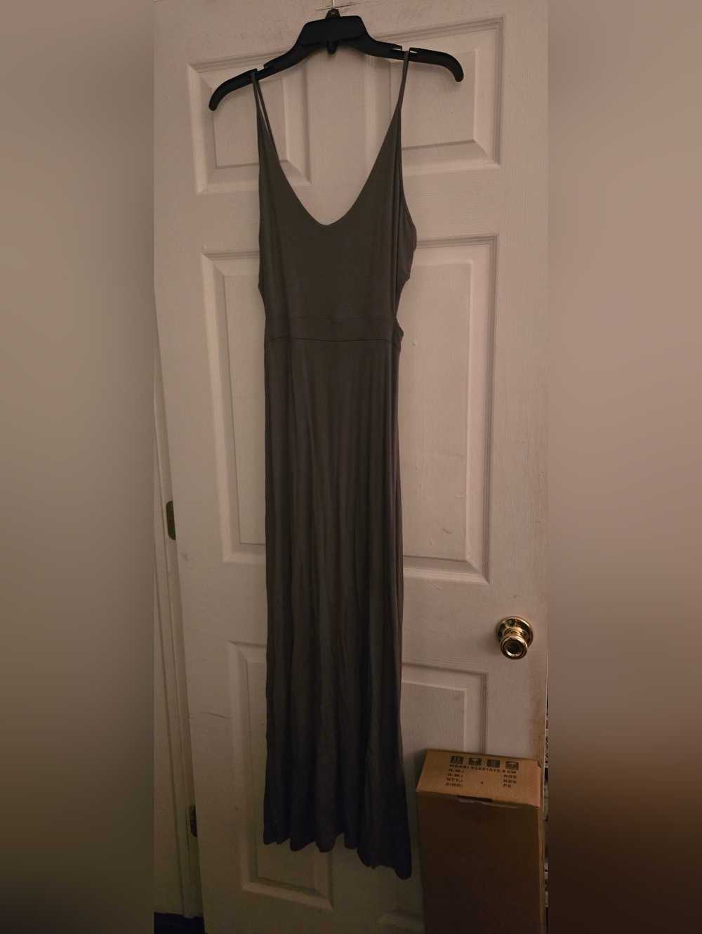 Army Green Rolla Coster Bodycon Maxi Dress With Open Sides